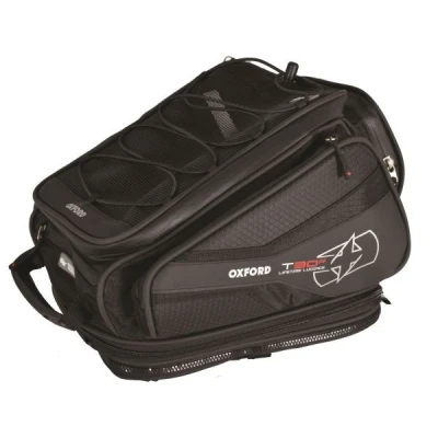 Abbildung von Oxford T30R 30 Liter Motorrad Tailpack ol335 + Cargo Net Schwarz