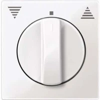 Abbildung von Merten 567119 Zentralplatte f. Rollladen Tast Rastschalter Eins, polarweiß glänzend, System M