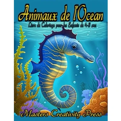 Abbildung von Animaux de l&#039;Ocean Livre Coloriage pour les Enfants 4 8 ans: Cahier Coloriages Créature Marine Sous Poissons et Mammifères Marins ... Fille &amp; Garçon Labyrinthes Points à Relier
