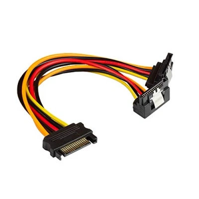 Abbildung von SATA Y Stromkabel, Stecker an 2x Buchse 90 nach unten gewinkelt, Good Connections®