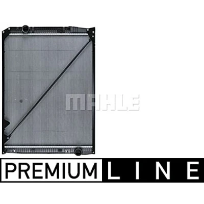 Abbildung von MAHLE ORIGINAL CR 686 000P Kühler, Motorkühlung Aluminium 1015 808 42 mit Ölkühler Rahmen Kühlrippen gelötet MERCEDES BENZ: ACTROS MP2 / MP3