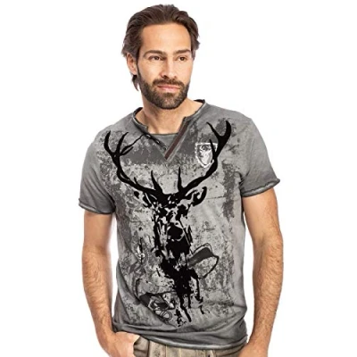 Abbildung von Hangowear Trachtenshirt Herren ELVIS grau