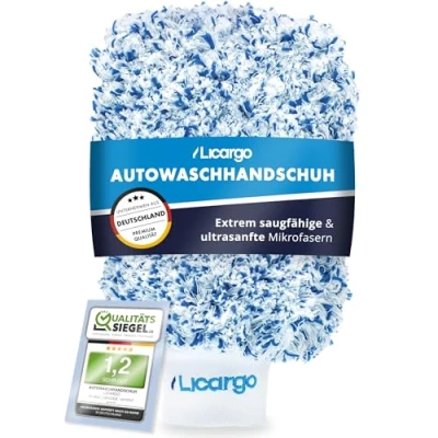 Abbildung von LICARGO® Autowaschhandschuh aus ultraweicher Mikrofaser extrem saugstark entfernt hartnäckigen Schmutz mühelos Waschhandschuh Auto. Handschuh, Wash Mitt, Auto Handschuh