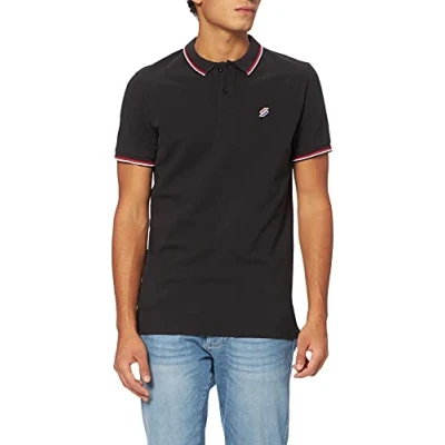 Abbildung von Superdry Herren Code Polo Shirt, Black, S