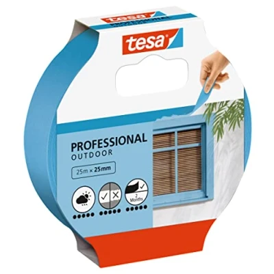 Abbildung von tesa Kreppband PROFESSIONAL Outdoor Malerband (Packung, 1 St) Malerkrepp Abklebeband, witterungsbeständig und wasserfest