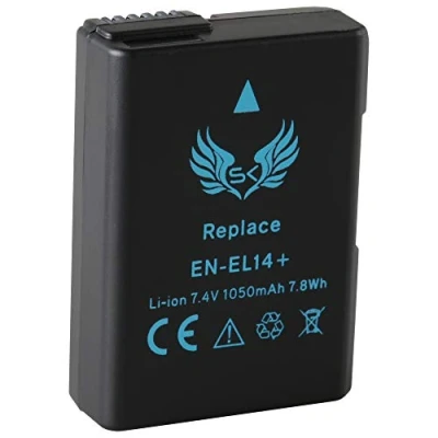 Abbildung von SK Akku Ersatz für Nikon EN EL14 1050mAh EL14A D3100 D3300 D3400 D3500 D5100 D5200 D5300 D5500 D5600 DF // CoolPix P7000 P7700 P7800