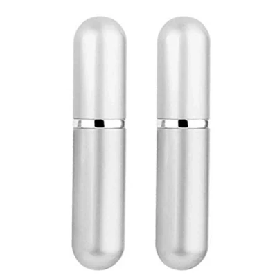 Abbildung von 2ST 5ml Parfüm Flaschen Mini Travel Nachfüllbar Parfümzerstäuber Tragbare Leer Metall Rollen Kugel Flüssigkeiten Öl Roll On Flasche