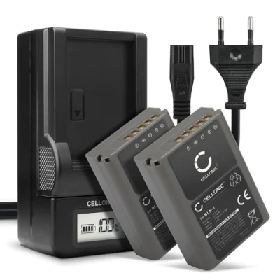 Abbildung von CELLONIC 2X Qualitäts Akku kompatibel mit Olympus OM D E M1 M5 Mark II Pen P5 F, BLN 1 1140mAh + Ladegerät BCN Ladekabel Ersatzakku Batterie Akkuladegerät