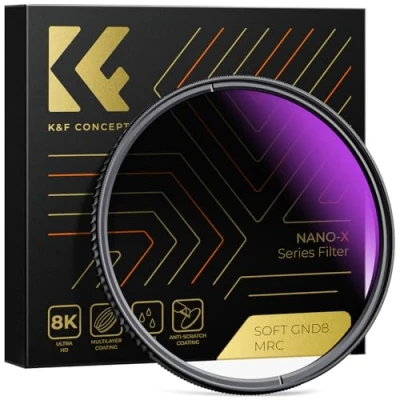 Abbildung von K&amp;F Concept Nano X 58mm Soft GND8 Verlaufsfilter ND0,9(3 Stops,12,5%) Grauverlaufsfilter Filter aus optisches Glas