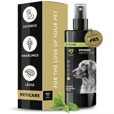 Abbildung von Peticare Anti Läuse &amp; Haarlinge Spray für Hunde, lindert effektiv Juckreiz 100 ml