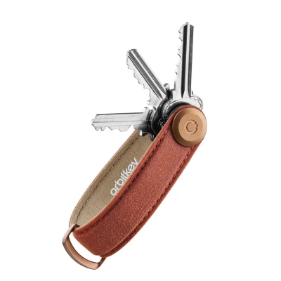 Abbildung von Orbitkey 2.0 Waxed Canvas Keyholder brick red