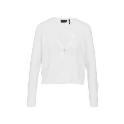 Abbildung von s.Oliver BLACK LABEL Kurzer Feinstrick Cardigan aus Viskosemix mit Knopf Ecru 42