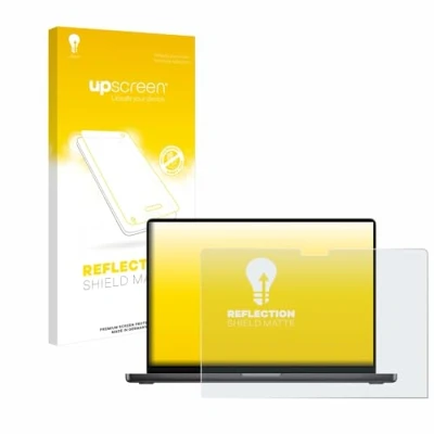 Abbildung von upscreen Entspiegelungs Schutzfolie für Apple MacBook Pro 14&quot; M3 (2023) Displayschutz Folie Matt [Anti Reflex, Anti Fingerprint]