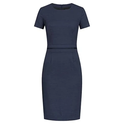 Abbildung von Greiff Größe 44 Corporate Wear Damen Etuikleid Regular Modern Fit Marine Blau Pinpoint Modell 1064