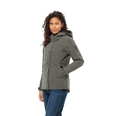 Abbildung von Jack Wolfskin Snowy Outdoorjacke, Damen, Größe: Large, Island moss