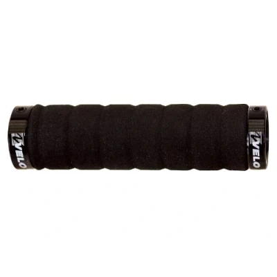 Abbildung von Velo Light D2 Fahrradgriffe, Schraubgriffe für Fahrradlenker, Lenkergriffe MTB, Trekking, City, E Bike, aus Schaumstoff, 130mm