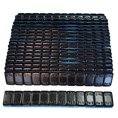 Abbildung von 100 Streifen 60g (12x5g) Klebegewichte Schwarz Auswuchtgewichte Kleberiegel Fe5 Abrisskante