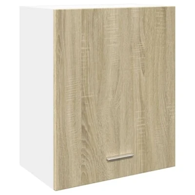 Abbildung von vidaXL Wandschrank, Küchenschrank mit Tür 2 Fächern, Hängeschrank für Küche, Küchenzeile Küchenmöbel Schrank, Sonoma Eiche Holzwerkstoff