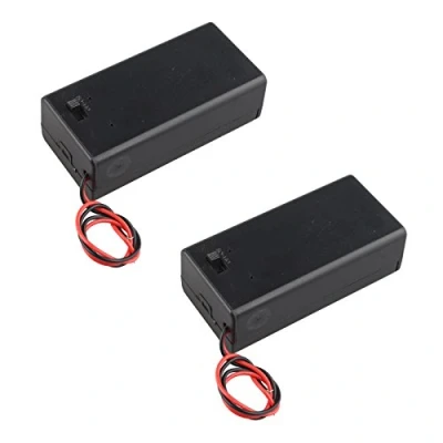 Abbildung von HALJIA Batterie Halter mit An /Aus Schalter und Kabel, 9 V, 2 Stück