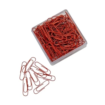 Abbildung von WEDO 901 244302 Büroklammern, kunststoffummantelt, Länge: 27 mm, rot