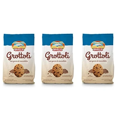 Abbildung von 6x Divella Grottoli con gocce di cioccolato Italienische Shortbread Kekse mit Schokoladentropfen 700g biscuits cookies