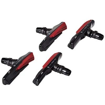 Abbildung von XLC Unisex Erwachsene Bremsschuhe Cartridge V Brake BS V03 4er Set 72 mm, Schwarz, Rot, Einheitsgröße