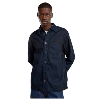 Abbildung von G Star RAW Men&#039;s 1 Pocket Regular Denim Hemd Shirt, Blau (Worn in Adrift Cobler D24764 D777 G818), M