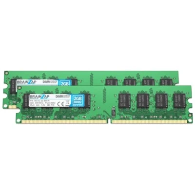 Abbildung von BRAINZAP 4GB DDR2 RAM DIMM PC2 6400U 2Rx8 800 MHz 1.8V CL6 Computer PC Arbeitsspeicher (2X 2GB)