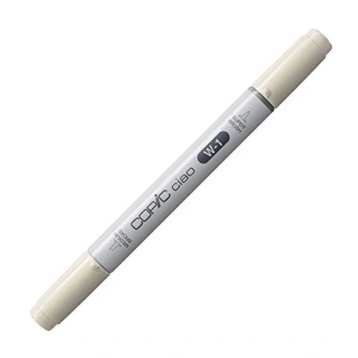 Abbildung von COPIC Ciao Marker Typ W 1, warm gray No. vielseitiger Layoutmarker, mit einer mittelbreiten und Brush Spitze