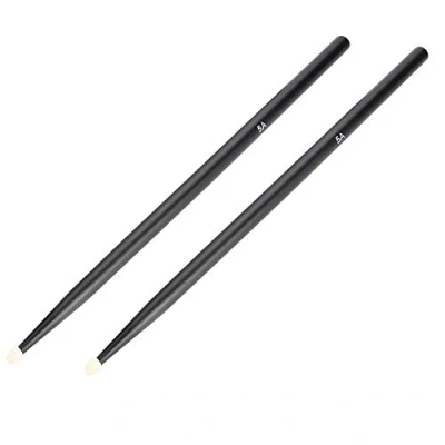 Abbildung von 1 Paar Schlagzeug Sticks, 5A Ahorn Holz Drumsticks Drum Instruments Upgrade Zubeh?r(Schwarz) Percussion Instrument Parts