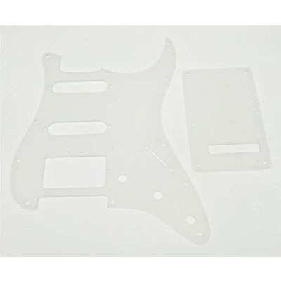 Abbildung von KAISH Schlagbrett im ST/Stratocaster Stil, 11 Löcher, HSS, mit ST Rückplatte, Tremolo Trem Abdeckung, für Stratocaster/Stratocaster in den USA / Mexiko, transparent