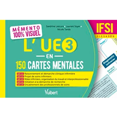 Abbildung von Mémento 100% visuel L’UE 3 en 150 cartes mentales IFSI: UE 3.1, 3.2, 3.3, 3.4 et 3.5 &quot;Sciences techniques infirmières. Fondements méthodes&quot; Semestres 1, 2, 3, 4, 5 6