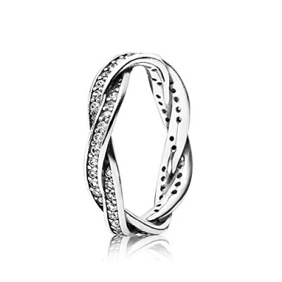 Abbildung von Pandora Twisted Lines Ring, Damen, Größe: 48, Sterling silver