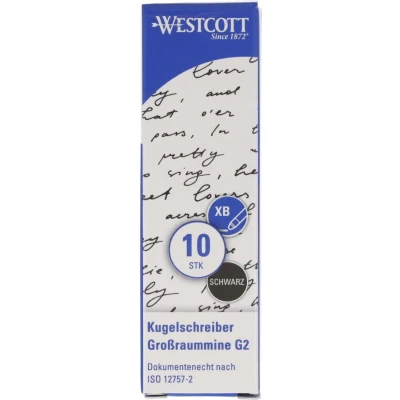 Abbildung von WESTCOTT Kugelschreiberminen 10 St. 0.7 mm Schwarz