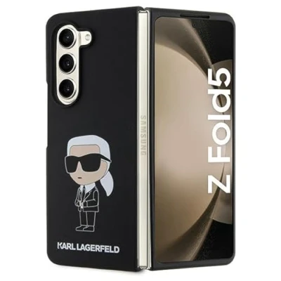 Abbildung von Karl Lagerfeld KLHCZFD5SNIKBCK Samsung Hülle für Z Fold 5 hardcase Schwarz Silicone Ikonik