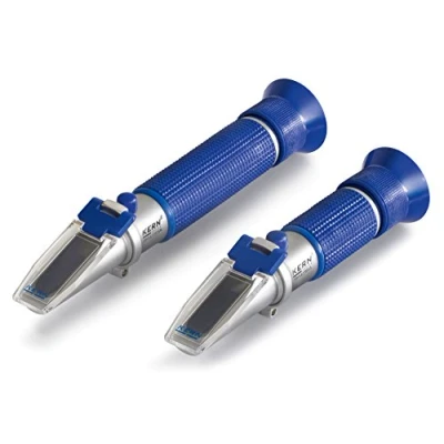 Abbildung von KERN Optics Analog Refraktometer mit ATC, Anwendungsbereich Salz, Blau, 0 100% Salinität Skala, 1% Teilung, 0.001 sg Teilung