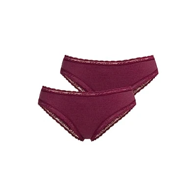 Abbildung von s.Oliver Brasil 2 PACK Slip, Damen, Größe: 32/34, Bordeaux