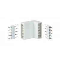 Abbildung von Paulmann 70615 MaxLED Eckverbinder für LED Strip Weiß Stripe Zubehör 4er Pack inkl. 8 Steckverbinder Innen und Außenecken, 17x16mm