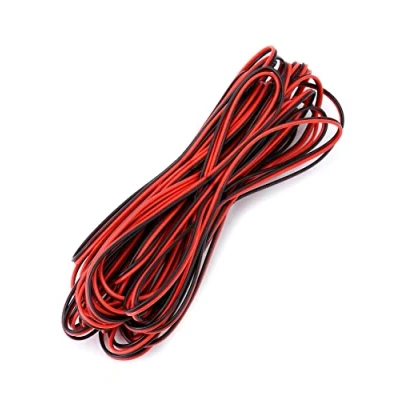 Abbildung von QWORK® 10 Meter 22AWG Elektrischer Draht, 2 adriges schwarz rotes Verlängerungskabel, für LED Strip und elektronische Verdrahtung