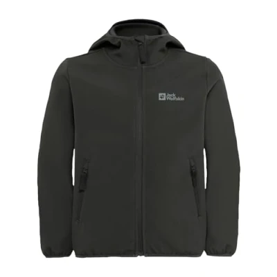 Abbildung von Jack Wolfskin Fourwinds KIDS Unisex Softshelljacke für Kinder, Größe: 152, Granite black