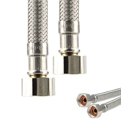 Abbildung von tecuro Sanitär Anschlussschlauch Verbindungsschlauch Verlängerung 3/8&quot; Überwurfmutter x Länge 150 mm