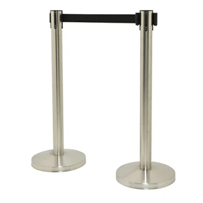 Abbildung von Securit budget cordon set, Stahl mit schwarzem Band