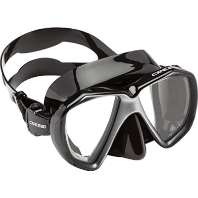 Abbildung von Cressi Unisex Erwachsene Liberty Duo Tauchmasken, Schwarz/Silber, Uni