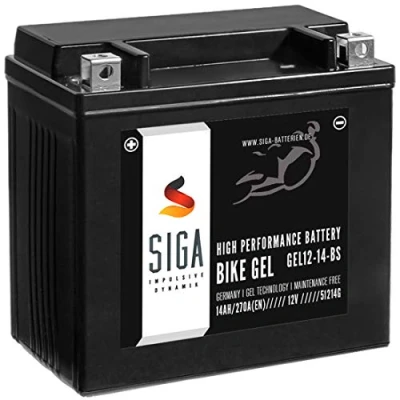Abbildung von SIGA GEL Motorradbatterie 12V 14Ah 270A/EN Batterie YTX14 BS GEL12 14 4