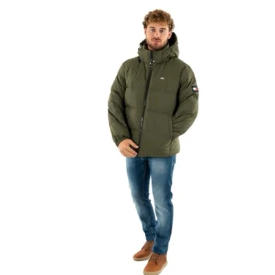 Abbildung von Tommy Jeans Essential Jacket Daunenjacke, Herren, Größe: XXL, Fatigue green