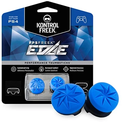 Abbildung von KontrolFreek FPS Freek Edge für Playstation 4 (PS4) und 5 (PS5) Performance Thumbsticks 1 High Rise Convex, Low Convex Blau
