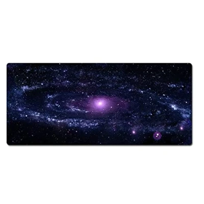 Abbildung von Morian Gaming Mauspad, 300 x 900 3 mm, Dreamy Sternenhimmel, rutschfestes und wasserdichtes Computer Mauspad mit genähten Kanten, für Gaming, Büro Zuhause (G 621)