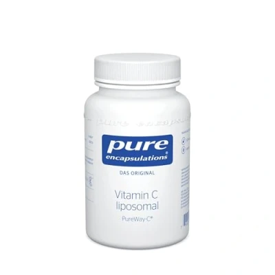 Abbildung von Pure Encapsulations Vitamin C Liposomal Nahrungsergänzungsmittel für Immunsystem und Skincare PureWay optimierte Bioverfügbarkeit 60 Vegane Kapseln