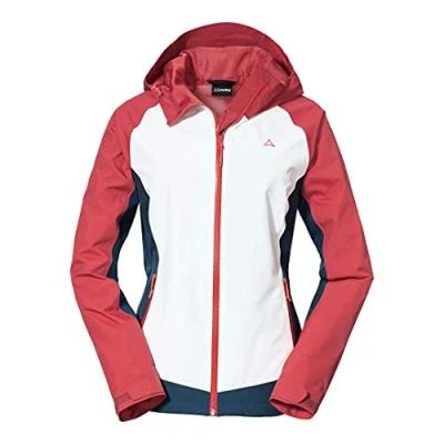 Abbildung von Schöffel Damen Jacket Wamberg L, winddichte, atmungsaktive Regenjacke, komfortable Outdoor Jacke, Wanderjacke mit verstellbarer Kapuze, chrysanthemum, 48