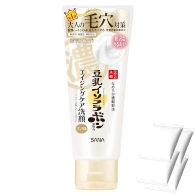 Abbildung von Sana Nameraka Honpo Soy Milk Isoflavone WR Cleansing Face Wash N 150g Includes Cotton Pads 4pcs